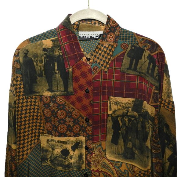 Linda Allard Ellen Tracy Silk Blouse - Picture 2 of 3